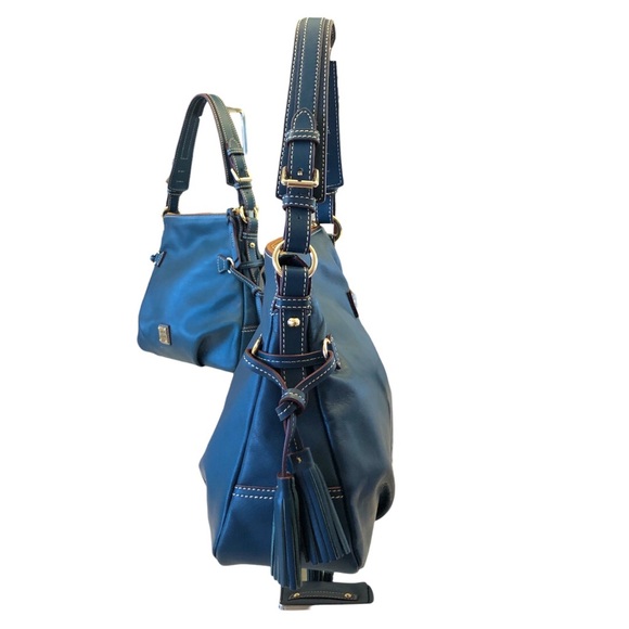 Dooney & Bourke Teagan 2pc Italian Vacchetta Leather Florentine Satchel MultiHP - Picture 4 of 16